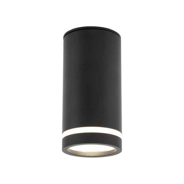Deckenspot Metall Ø 5,5 cm H: 11 cm klein rund Schwarz GU10