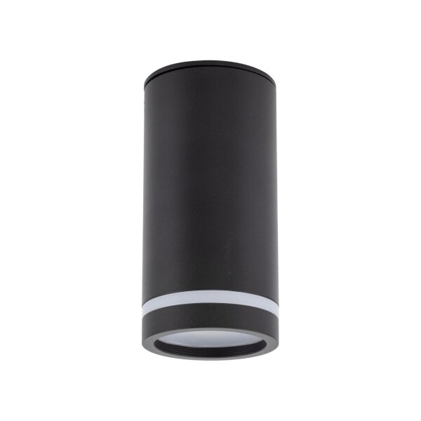 Deckenspot Metall Ø 5,5 cm H: 11 cm klein rund Schwarz GU10