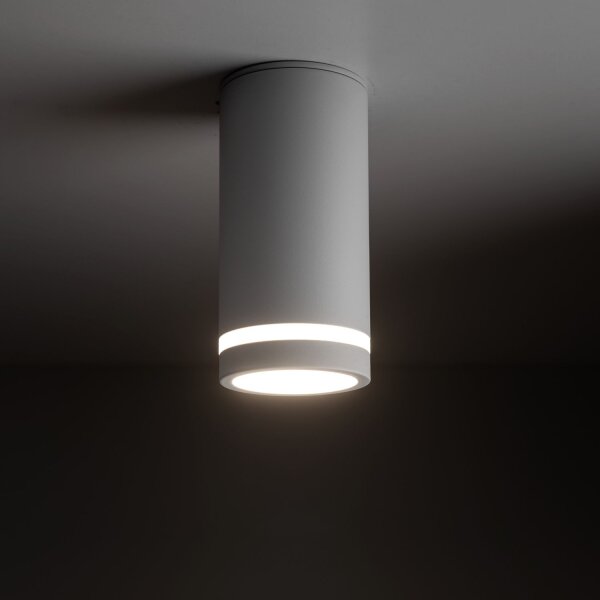 Spot Lampe Decke Metall GU10 Ø 5,5 cm H: 11 cm Aufputz Weiß