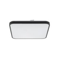 LED Deckenlampe blendarm Aluminium 32 W 4000 K Schwarz