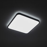 LED Deckenlampe blendarm Aluminium 32 W 4000 K Schwarz