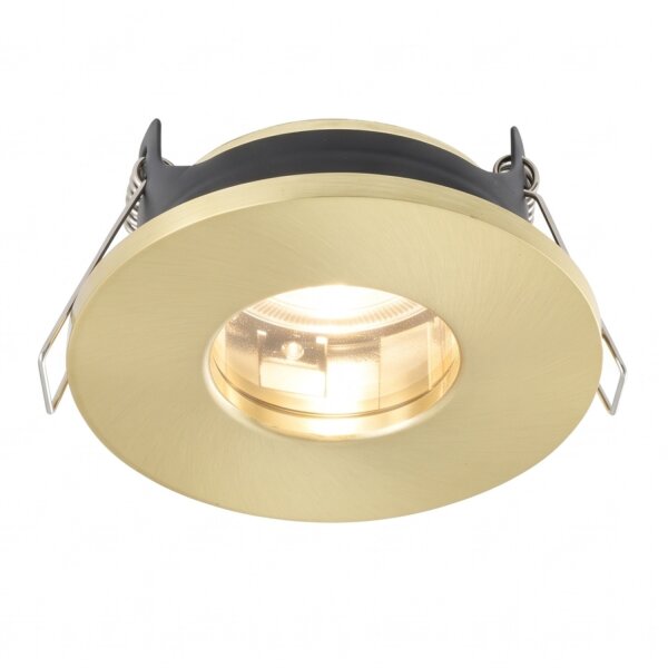 Luminaire encastré rond aluminium verre GU10 IP44 L:8,5 cm