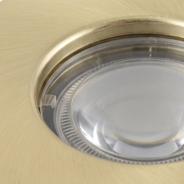 Luminaire encastré rond aluminium verre GU10 IP44 L:8,5 cm