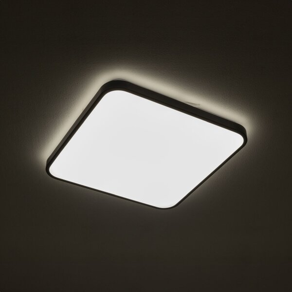 LED Deckenlampe Aluminium 32 W 3000 K Schwarz blendarm