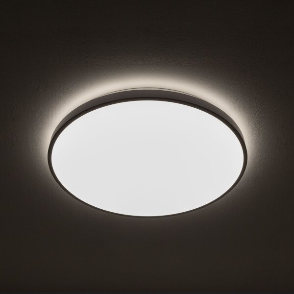 Runde LED Deckenlampe blendarm Ø49 cm 32 W 3000 K Weiß