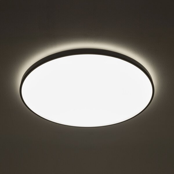 Schwarze LED Deckenlampe Ø64,2 cm 64 W 4700 lm blendarm