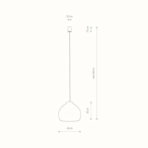 Runde Hängelampe Rattan Naturholz E27 Ø43 cm wohnlich