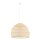 Runde Pendelleuchte Rattan Naturholz E27 Ø60 cm Modern