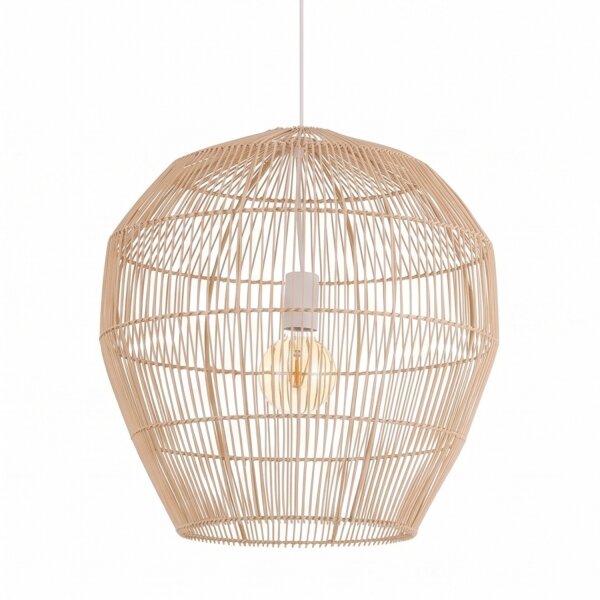 Pendelleuchte E27 Bambus Natur B:50 cm höhenverstellbar