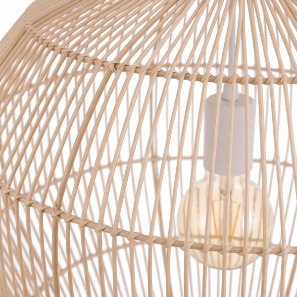 Pendelleuchte E27 Bambus Natur B:50 cm höhenverstellbar
