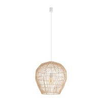 Pendelleuchte E27 Bambus Natur B:50 cm h&ouml;henverstellbar