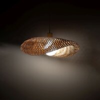 Gemütliche Pendelleuchte Bambus Holz E27 L:50 cm...