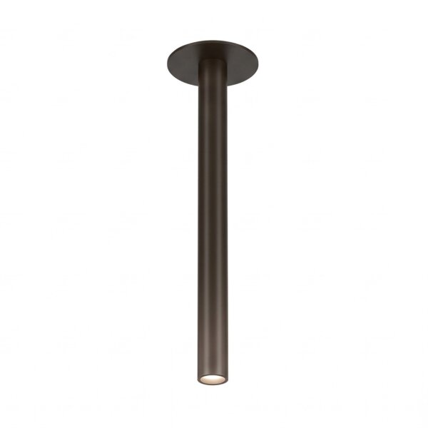 Runde Einbaulampe Metall H:90 cm G9 bis 10 W in Schwarz