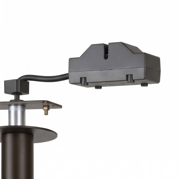 Runde Einbaulampe Metall H:90 cm G9 bis 10 W in Schwarz