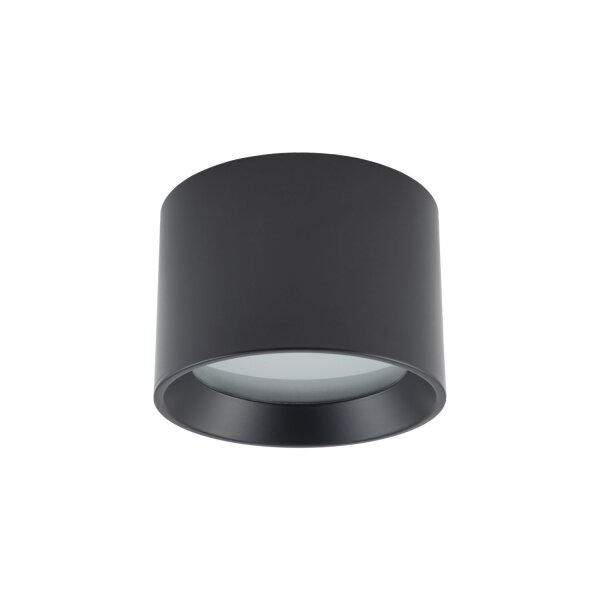 Deckenspot Schwarz Aluminium GX53 IP54 B:10 cm Aufputz