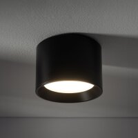 Deckenspot Schwarz Aluminium GX53 IP54 B:10 cm Aufputz