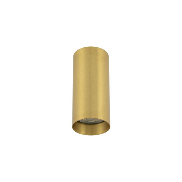 Deckenstrahler Stahl GU10 in Messing Ø5,5 cm Zylinder