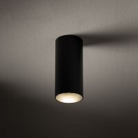 Schwarzer Deckenspot Metall GU10 5,5 cm akzentuiert