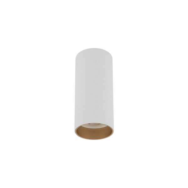 Deckenspot Metall GU10 L:5,5 cm rund stilvoll Weiß Gold