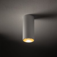 Deckenspot Metall GU10 L:5,5 cm rund stilvoll Weiß...