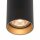 Deckenspot Stahl Schwarz Gold GU10 5,5 cm rund Zylinder