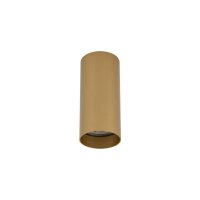 Eleganter Aufbauspot Stahl in Gold GU10 Ø5,5 cm rund