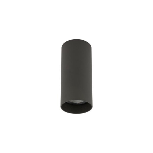 Grauer Deckenstrahler Metall GU10 rund Ø5,5 cm Aufputz