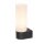 Schwarze Wandlampe blendarm Glas Metall G9 IP44 B:5 cm