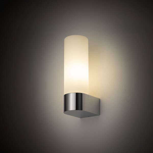 Wandleuchte Glas Aluminium G9 IP44 H:16,5 cm in Chrom