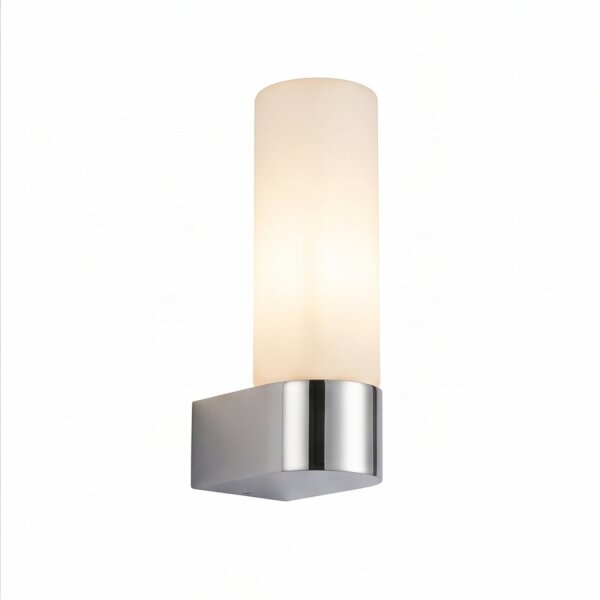 Wandleuchte Glas Aluminium G9 IP44 H:16,5 cm in Chrom