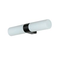 Schwarze Up Down Wandlampe blendarm G9 IP44 H:29,5 cm
