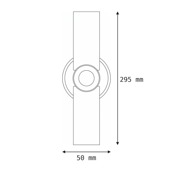 Up Down Wandlampe blendarm in Messing G9 IP44 T:7 cm