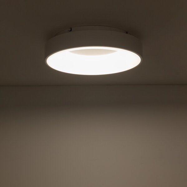 Weiße LED Deckenleuchte Metall Ø 38 cm 2700 lm 32 W
