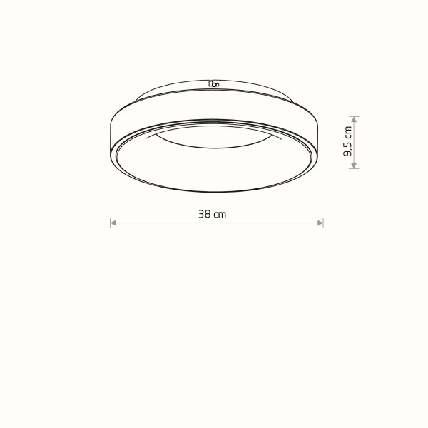 Weiße LED Deckenleuchte Metall Ø 38 cm 2700 lm 32 W