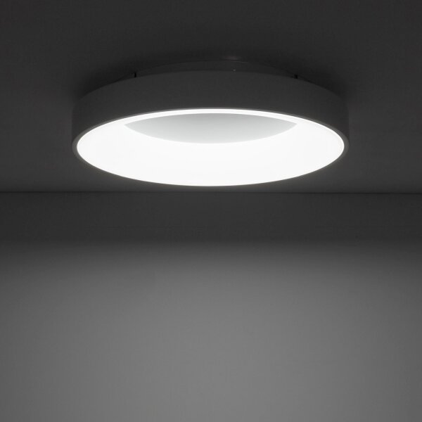 LED Deckenlampe blendarm Weiß Metall Ø48 cm 4300 lm