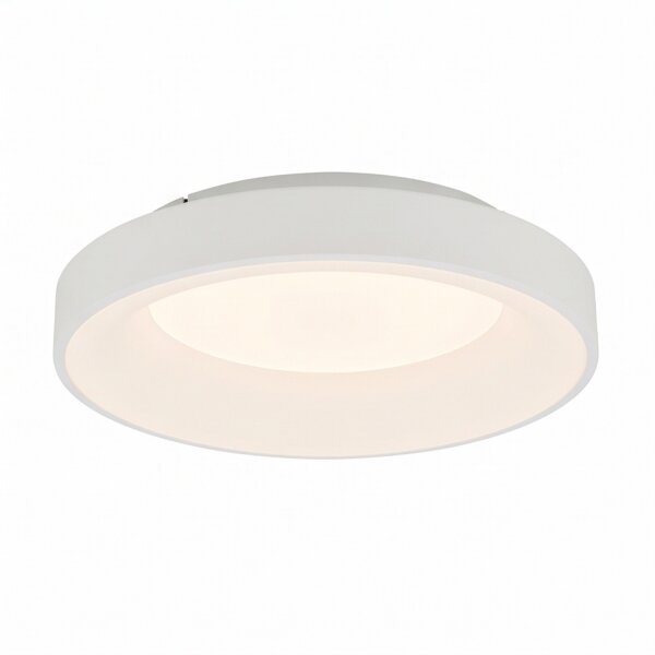 LED Deckenlampe blendarm Weiß Metall Ø48 cm 4300 lm
