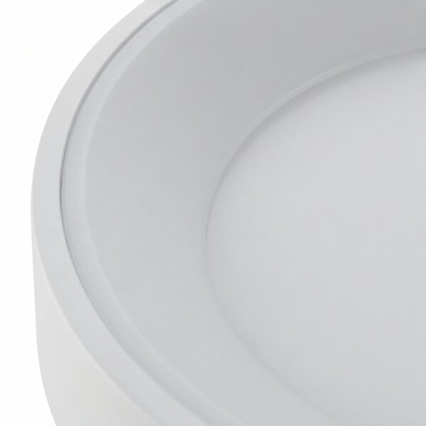 LED Deckenlampe blendarm Weiß Metall Ø48 cm 4300 lm