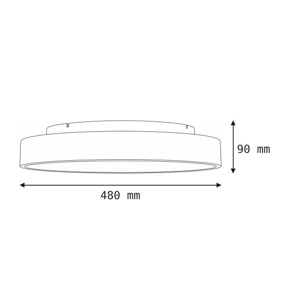 LED Deckenlampe blendarm Weiß Metall Ø48 cm 4300 lm