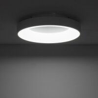 LED Deckenlampe blendarm Weiß Metall Ø48 cm...