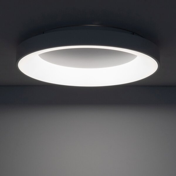 LED Deckenlampe blendarm Weiß Metall Ø60 cm neutralweiß