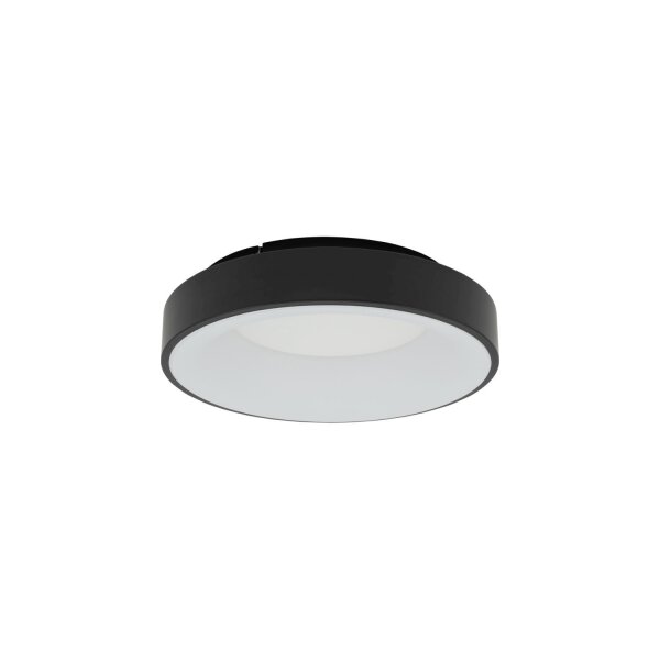 Blendarme LED Deckenlampe Schwarz Metall Ø38 cm 3000 K