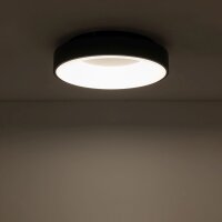 Blendarme LED Deckenlampe Schwarz Metall Ø38 cm...