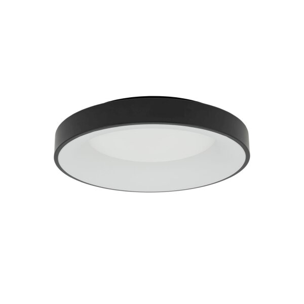 LED Deckenlampe Metall Ø48 cm Schwarz blendarm wohnlich