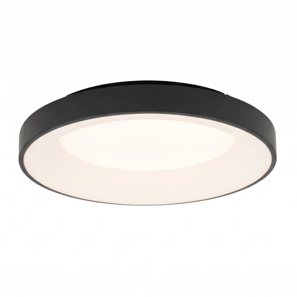 LED Deckenleuchte Metall 60 W Schwarz blendarm wohnlich