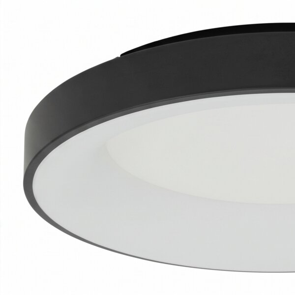 LED Deckenleuchte Metall 60 W Schwarz blendarm wohnlich