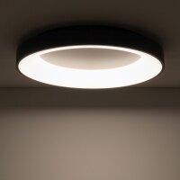 LED Deckenleuchte Metall 60 W Schwarz blendarm wohnlich