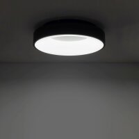 Runde LED Deckenlampe Schwarz Ø38 cm wohnlich...