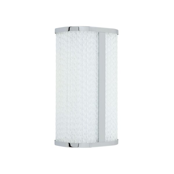 LED Wandlampe Metall Glas in Chrom IP44 H:30 cm 4000 K