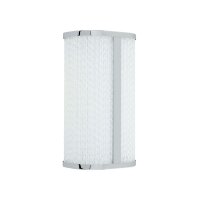 LED Wandlampe Metall Glas in Chrom IP44 H:30 cm 4000 K