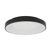 Runde LED Deckenlampe Schwarz 4000 K wohnlich blendarm